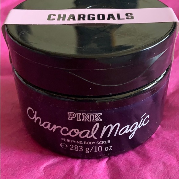 Pink Victoria Secret VS Charcoal Magic Purifying Body Scrub Discontinued NWT - Picture 2 of 8